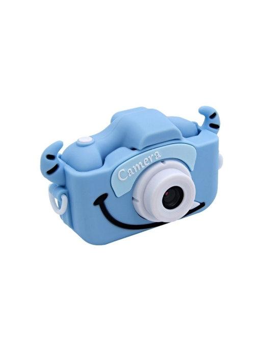 Фотоаппарат детский голубой Kids Camera Коровка цифровой