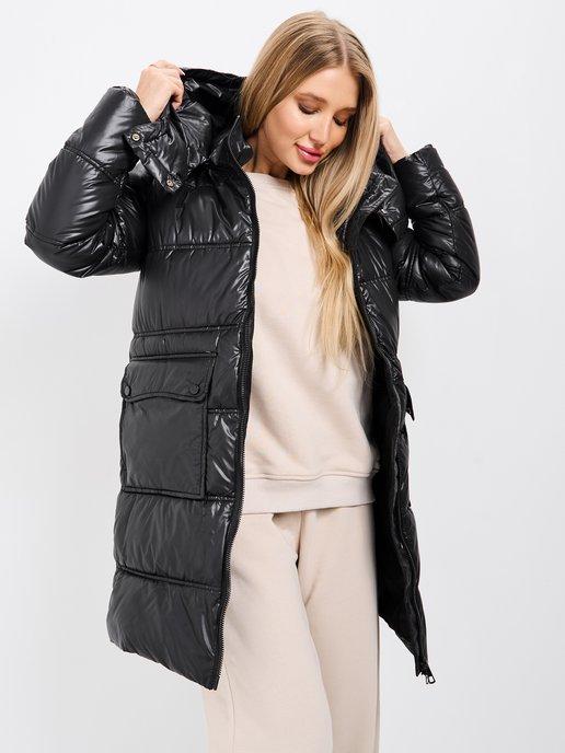 TESVI | Куртка женская зимняя с капюшоном удлиненная оверсайз
