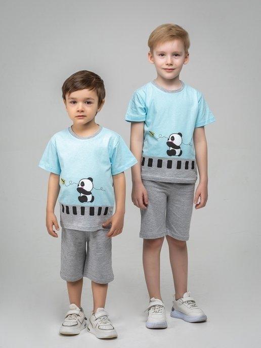 Omega kids | Костюм с пандой шорты и футболка