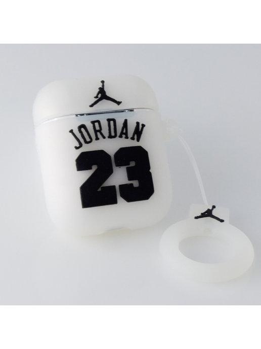 Чехол силиконовый для наушников Apple AirPods Pro Jordan бел…