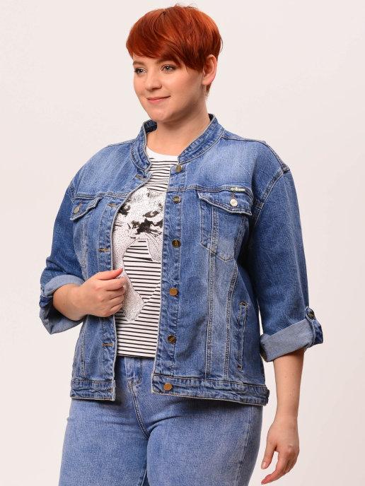 Куртка джинсовая женская большие размеры оверсайз
