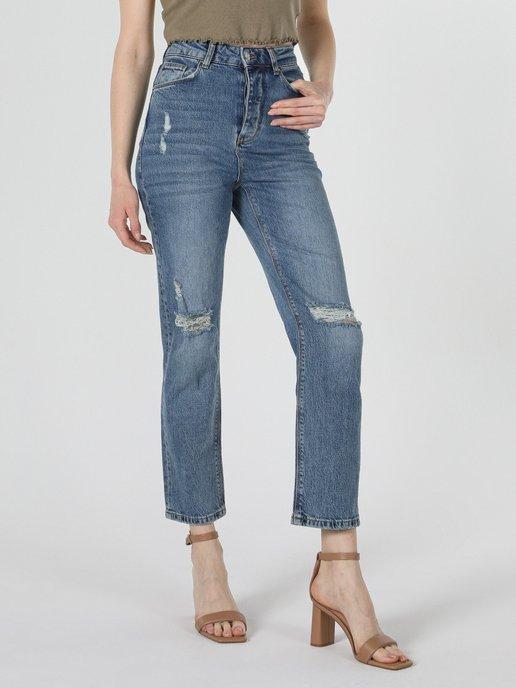 Женские прямые джинсы с дырками рваные 884 LAUREN