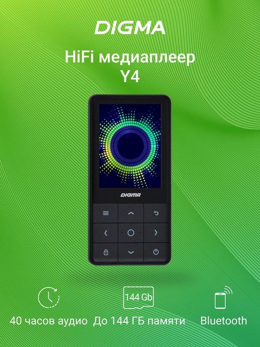 MP3 плеер Y4 BT 16Gb черный 2.4" FM microSDHC