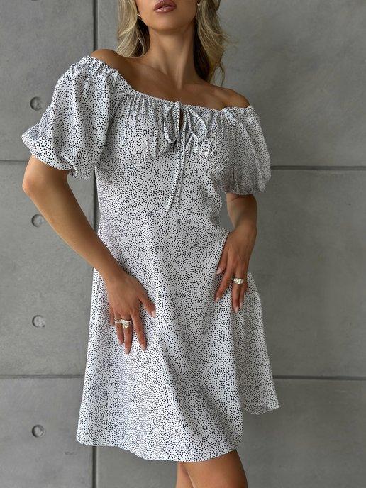 GLY | Платье летнее белое шифоновое