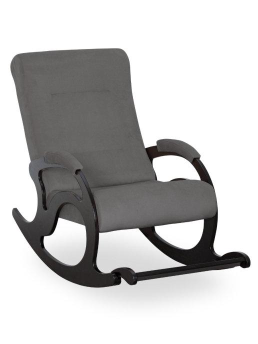 Кресло-качалка для дома с подножкой обивка велюр