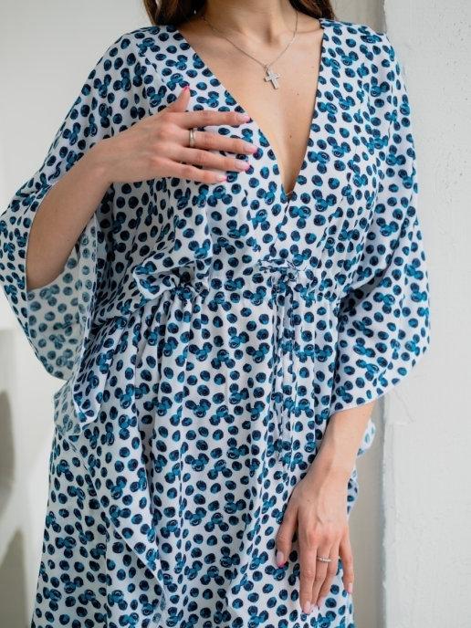 Samirini | Туника женская летняя платье домашнее летнее пляжная одежда