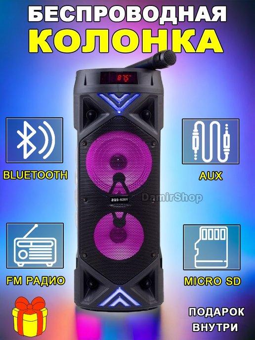 Damirshop | Караоке колонка беспроводная Bluetooth ZQS6201