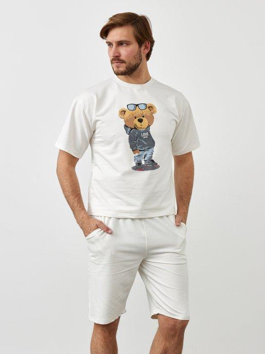 Спортивный костюм летний с шортами с футболкой