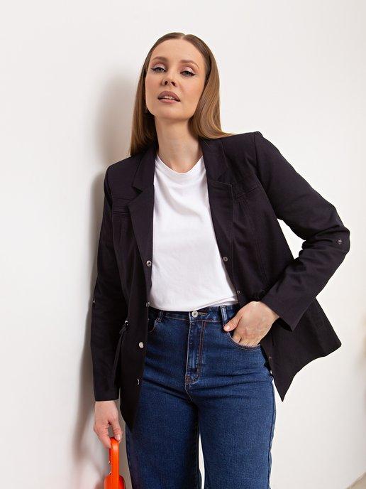 E-Line moda | Жакет джинсовый хлопковый