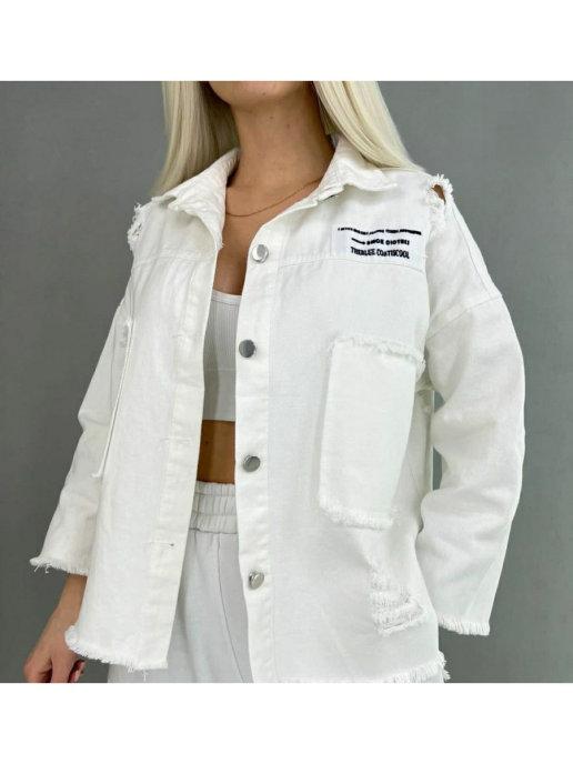 Eliseeva Dress | Куртка джинсовая оверсайз белая