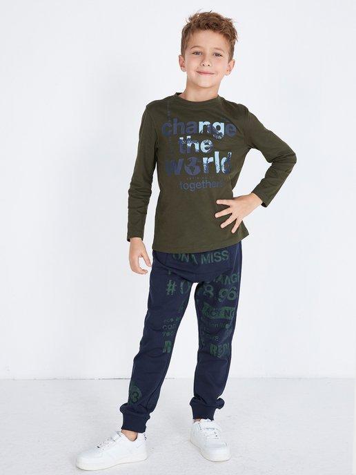Спортивные брюки для мальчика утепленные джоггеры с начесом