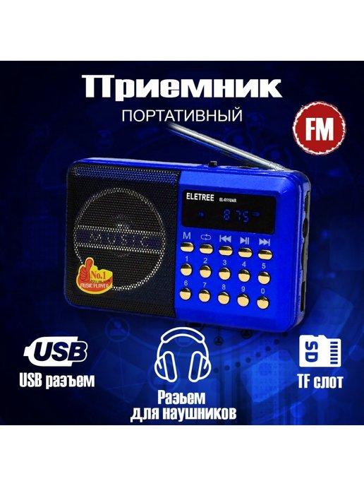 Радиоприемник портативный с FM радио, антенна, аккумулятор