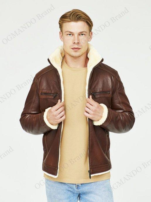 OGMANDO Brand | Куртка зимняя кожаная с мехом