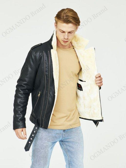 OGMANDO Brand | Куртка зимняя кожаная с мехом