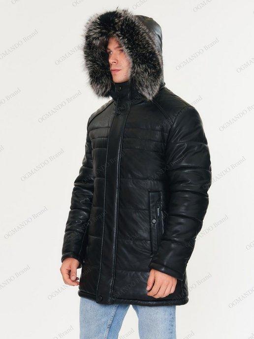 OGMANDO Brand | Куртка зимняя с капюшоном с натуральным мехом