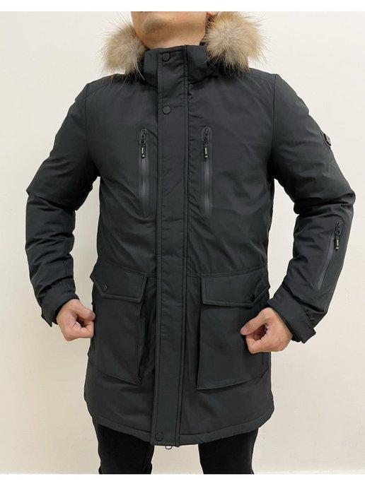 Мужская зимняя куртка с мехом