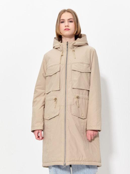 Куртка пальто для девочки демисезонное длинное
