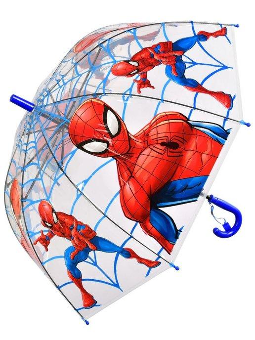 Зонтик трость детский для мальчика полуавтомат Человек-паук