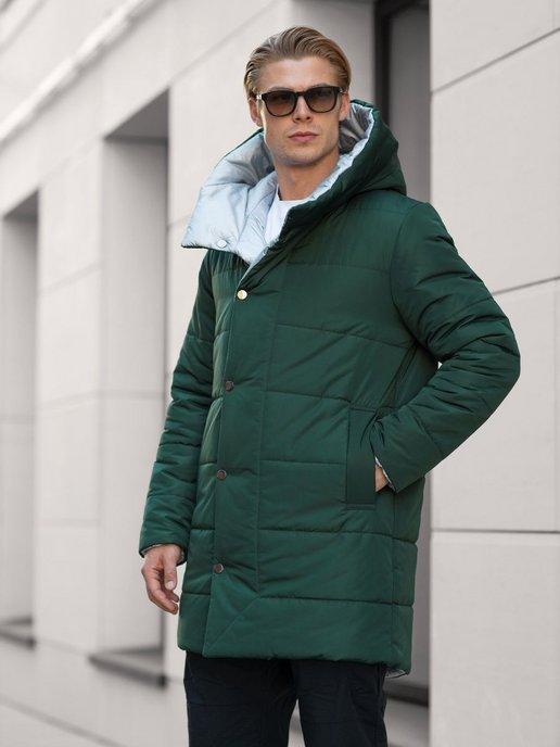 Зимняя куртка мужская теплая пуховик