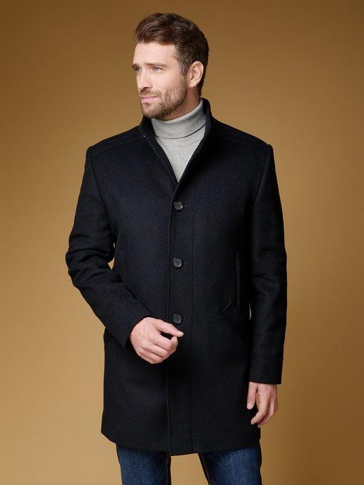 Пальто утепленное модное из премиум шерсти