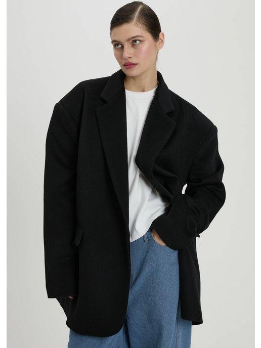 Объемное пальто-пиджак