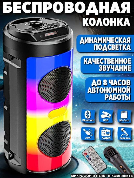 Портативная Bluetooth колонка с караоке