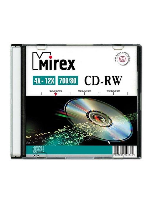 Диск CD-RW 700MB 12x Slim Case UL121002A8S 5 штук