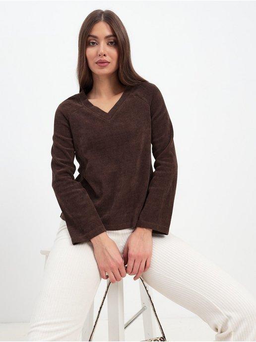 Джемпер женский трикотажный, базовый пуловер