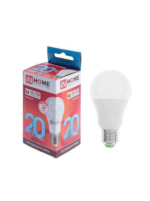 INhome | Лампа светодиодная IN HOME LED-A60-VC, Е27, 20 Вт, 4000 К