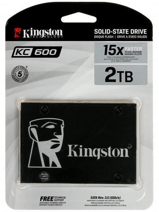 Kingston Technology | SSD 2 TB KC600 внутренний твердотельный накопитель SATA 2.5