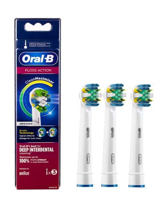 Oral B | Сменные насадки для зубной щетки braun floss action 3 шт