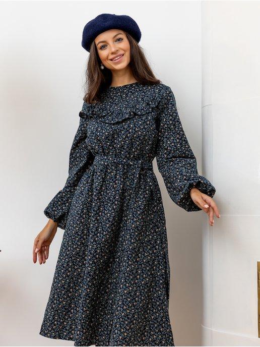 Cher-Neva | Платье винтажное из фланели бохо