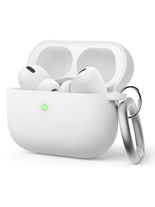 Чехол для Apple Airpods Pro 2 с карабином Lightning и USB-C