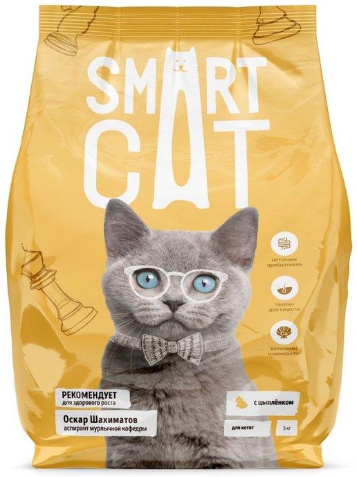 Smart Cat | корм сухой для котят, с цыпленком, 1,4