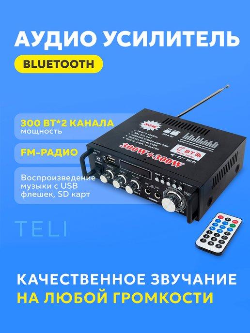 Аудио Bluetooth усилитель TeLi 2-канальный 300 Вт + 300 Вт