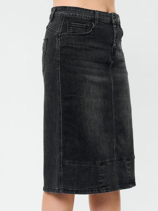 Юбка джинсовая миди большие размеры
