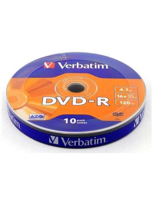 Диск DVD-R 4.7Gb 16x bulk 10шт