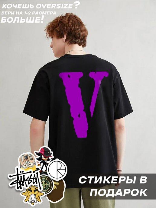 Футболка с принтом VLONE