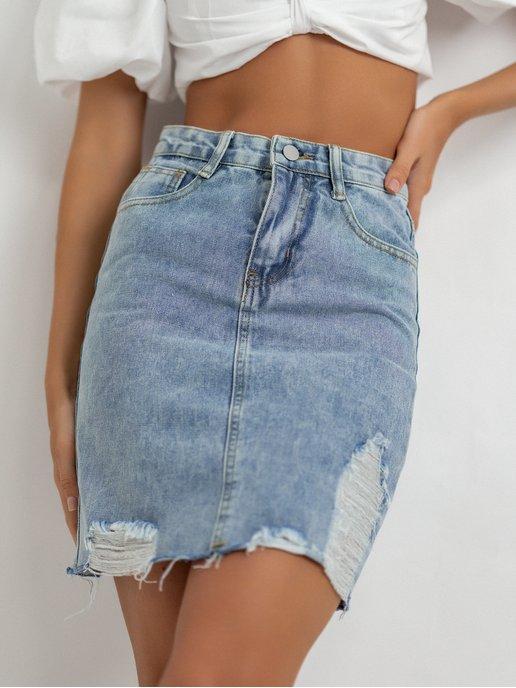 KSULOR BRAND | Юбка джинсовая короткая