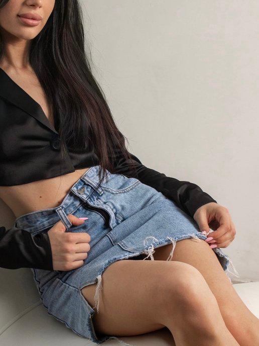 CASL | Короткая джинсовая юбка мини