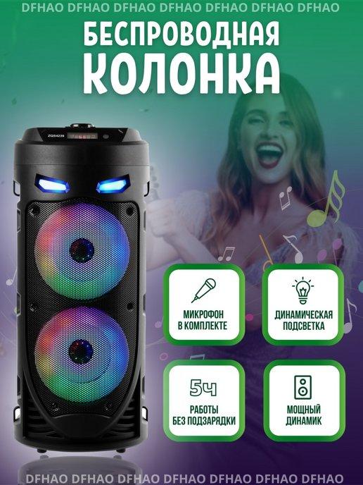 DF HAO | Колонка bluetooth музыкальная с караоке беспроводная