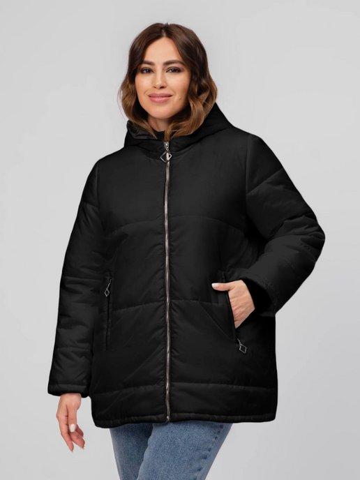 twinKLine | Куртка женская демисезонная с капюшоном большие размеры