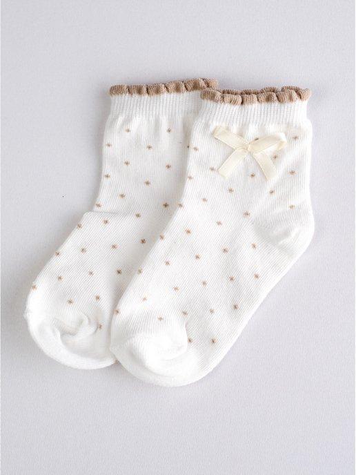 Носки детские для девочки с бантиком, 1 пара
