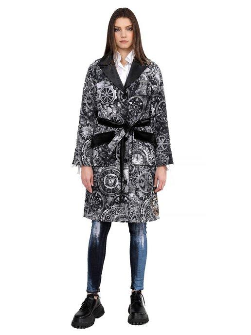 Пальто женское демисезонное стеганное удлиненная куртка