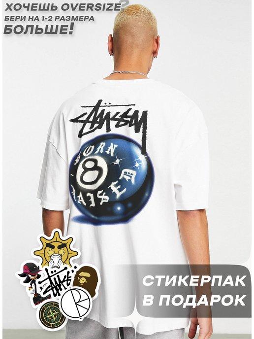 Футболка с принтом STUSSY