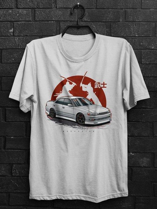 Футболка белая JDM 105 Toyota Mark2 JZX90