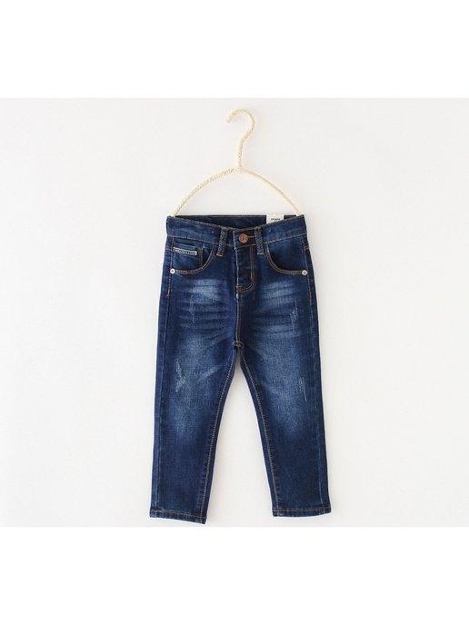 Стильные рваные детские джинсы брюки для мальчика прямые