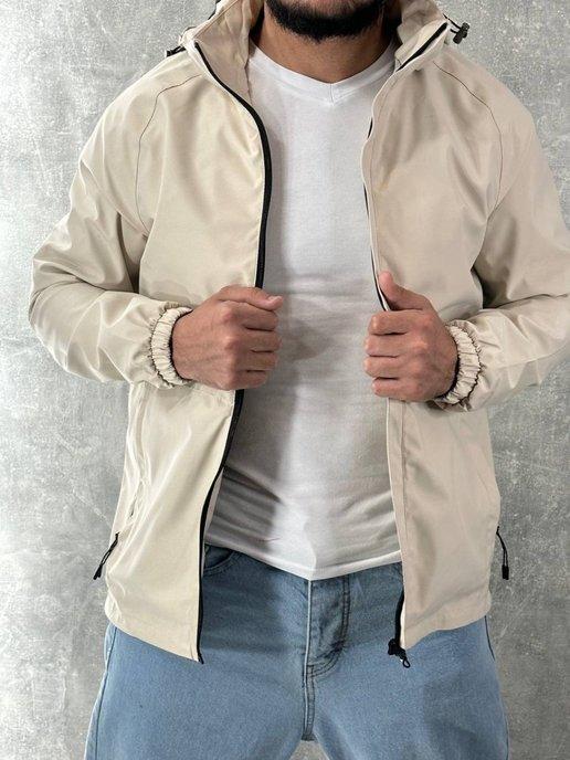 Куртка ветровка мужская с капюшоном