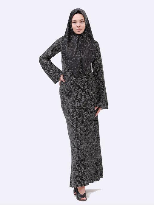 Мусульманское платье летнее длинное сердечки