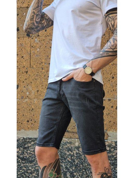 Шорты мужские джинсовые с карманами летние легкие